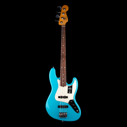 Used Fender American Professional II Jazz Bass Miami Blue With OHSC