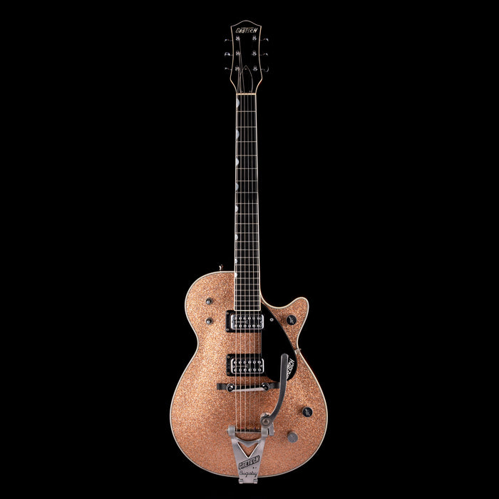 Pre Owned 2015 Gretsch Custom Shop G6128CS 1959 Duo Jet Relic Champagne Sparkle With OHSC