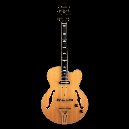Pre Owned Ibanez PM3C Pat Metheny Signature Hollow-body Electric Guitar Natural Amber With OHSC