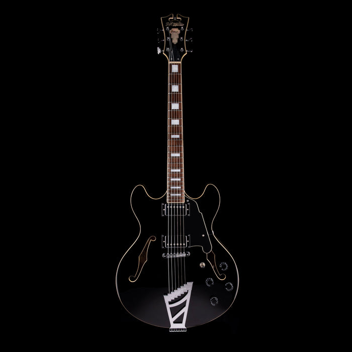 Pre-Owned D’Angelico Premier DC Semi Hollowbody Black With Gig Bag