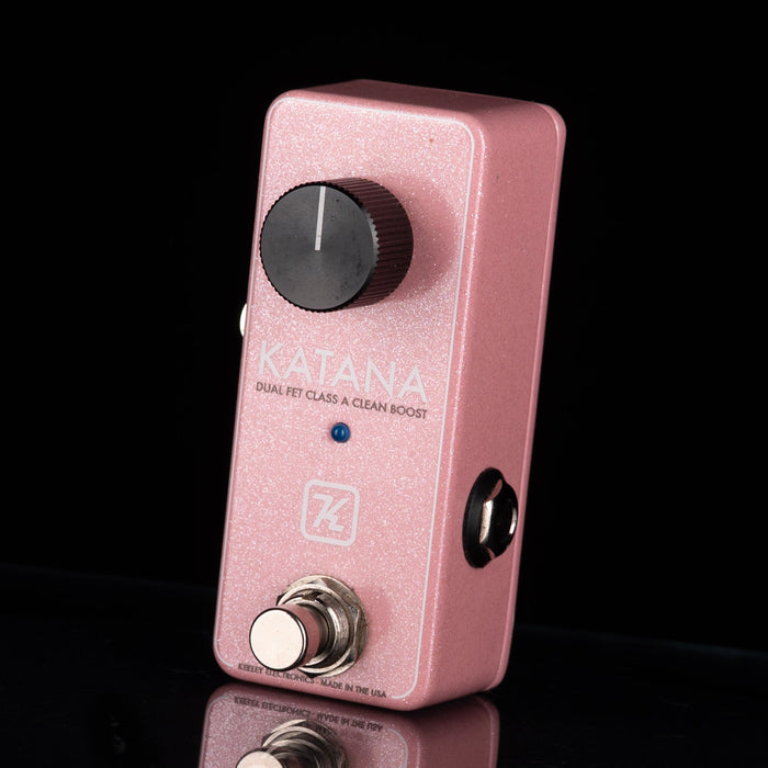 Used Keeley Mini Katana Clean Boost Pink Sparkle Mini Pedal