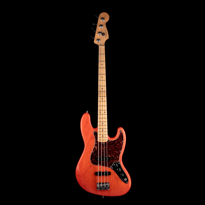 Pre-Owned 2002 Fender American Jazz Bass Sunset Orange Transparent With Gig Bag