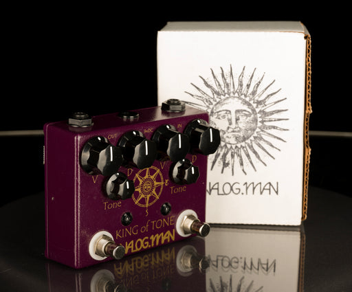 Pre Owned Analogman King Of Tone Overdrive/Distortion Pedal With BoxPre Owned Analogman King Of Tone Red Side High Gain Overdrive/Distortion Pedal With Box