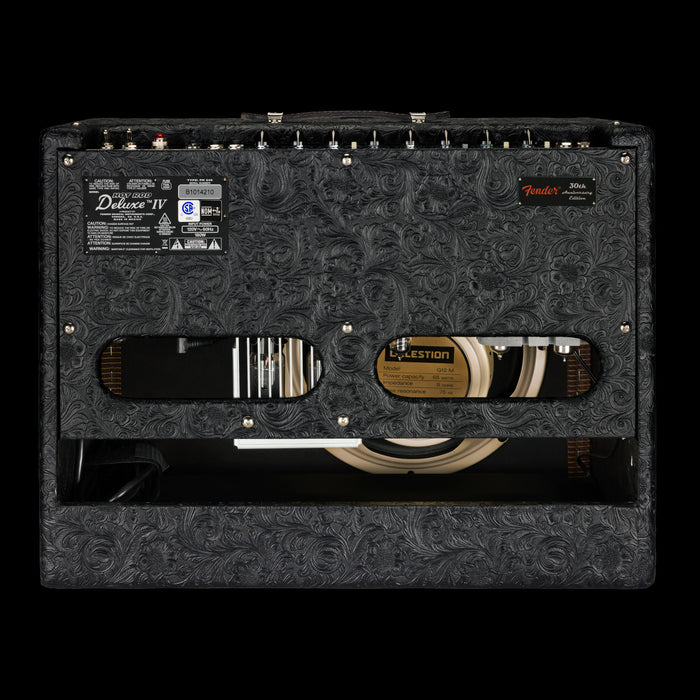 Fender Limited Edition 30th Anniversary Hot Rod Deluxe Black Western Guitar Amp Combo Back