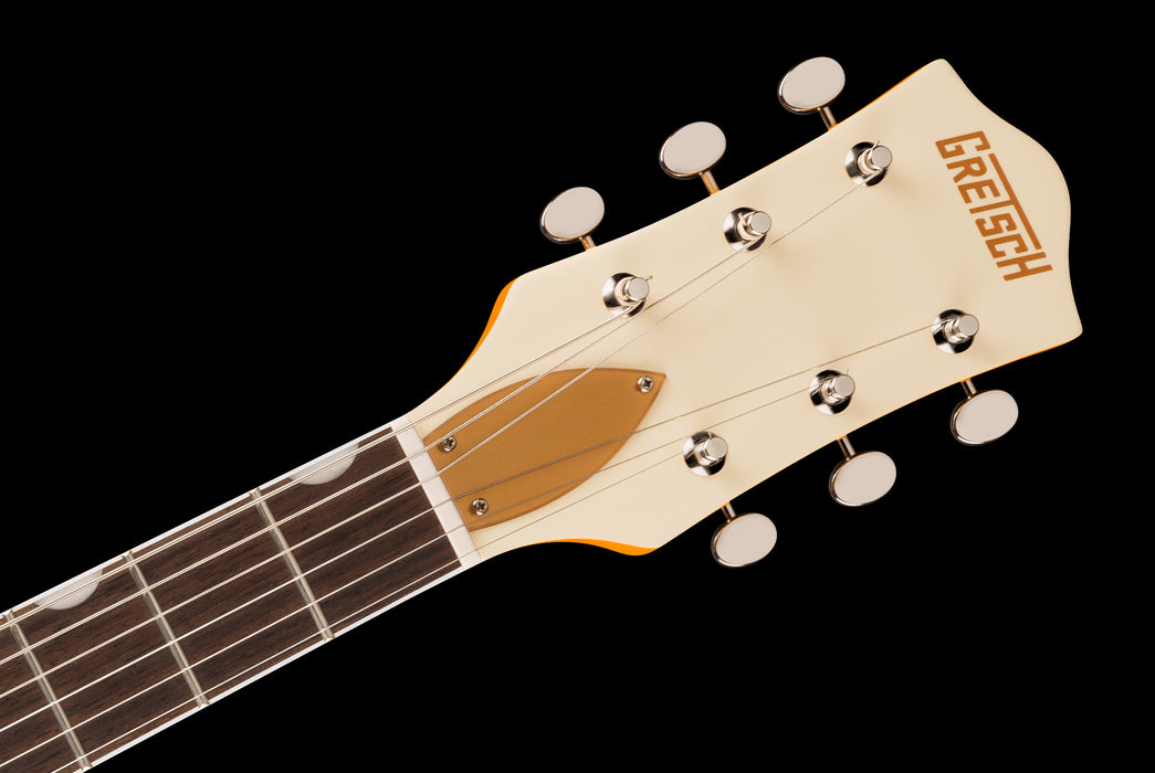 Gretsch Electromatic Jack Antonoff Signature CVT Double-Cut Vintage White Headstock
