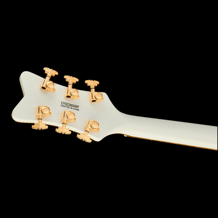 Gretsch Synchromatic Falcon with Bigsby Snowcrest White Headstock Back