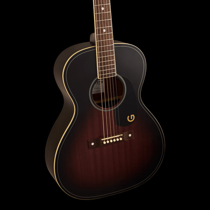 Gretsch Jim Dandy Concert Deep Cherry Burst Acoustic Guitar Front Body Detail
