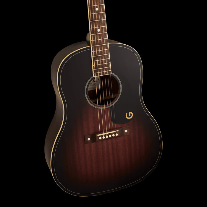 Gretsch Jim Dandy Dreadnought Deep Cherry Burst Acoustic Guitar Front Body Detail