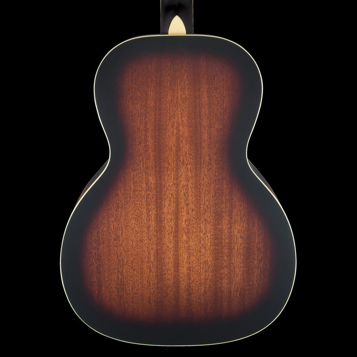 Gretsch G9220 Bobtail Round-Neck Acoustic-Electric Resonator Guitar Sunburst Back Crop