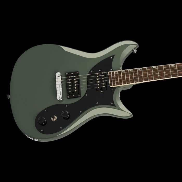 Gretsch Streamliner CVT Laurel Fingerboard Olive Drab Closeup Body Right