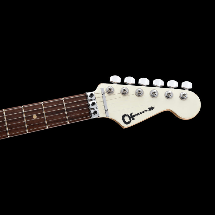Charvel  Super-Stock So-Cal Style 1 HSH Aged Arctic Headstock Front 