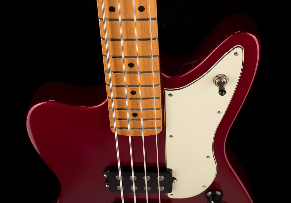 Used Fender Pawn Shop Reverse Jaguar Bass Candy Apple Red
