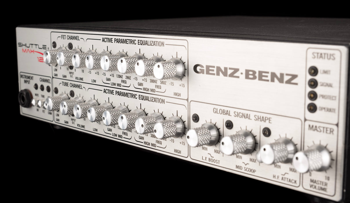 Used Genz Benz Shuttle Max 12.0 Bass Amp Head With Footswitch