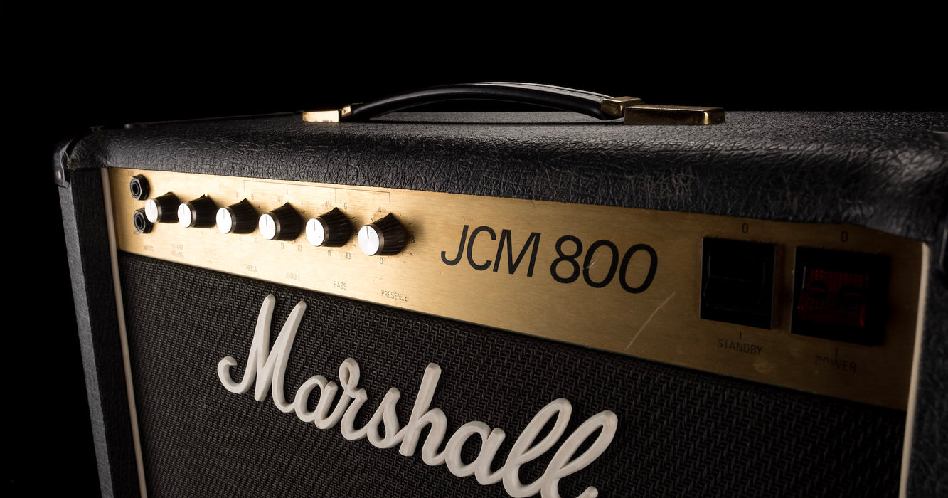 Vintage 1981 Marshall JCM 800(Model 4010) 1x12" 50-Watt Guitar Amp Combo and Cover