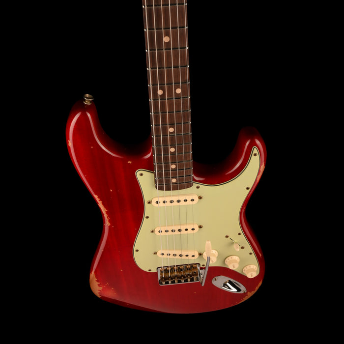 Fender Custom Shop 1963 Stratocaster Mahogany Relic Crimson Red Transparent