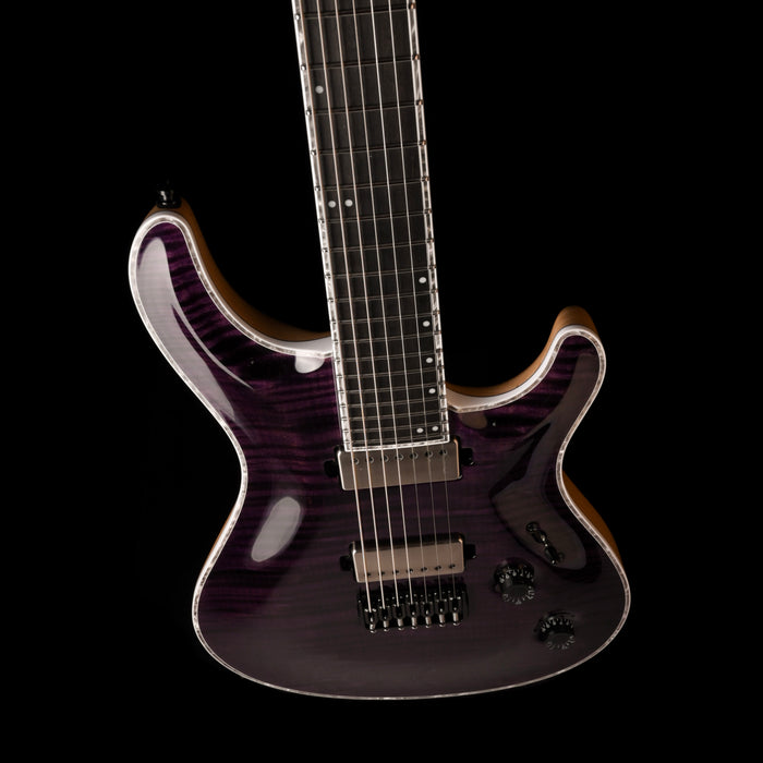 Mayones Regius Core 7 String Flame Top Dirty Purple Gloss Finish Guitar With Case