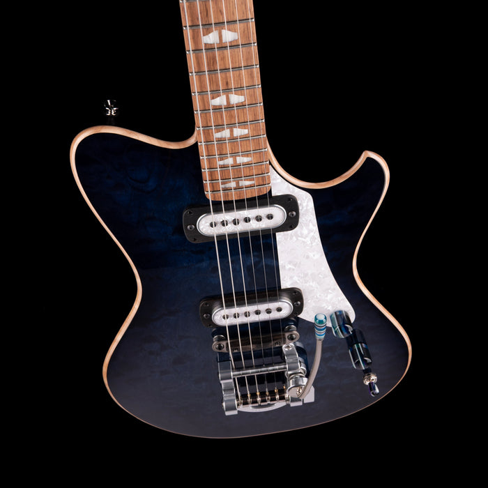 Powers Electric A-Type Select Quilt Maple Twilight Blue With Softshell Case