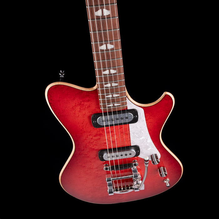 Powers Electric A-Type Select Birdseye Cosmo Red with Softshell Case