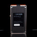 Back view of a Boss guitar pedal with branding and technical details.