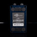 Orion audio pedal with label on a black background