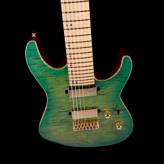 Used ESP USA Custom M-7 HT 7-String Lime Burst with OHSC