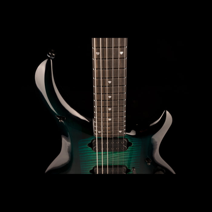 Ernie Ball Music Man Majesty Enchanted Forest Fingerboard Angle Down