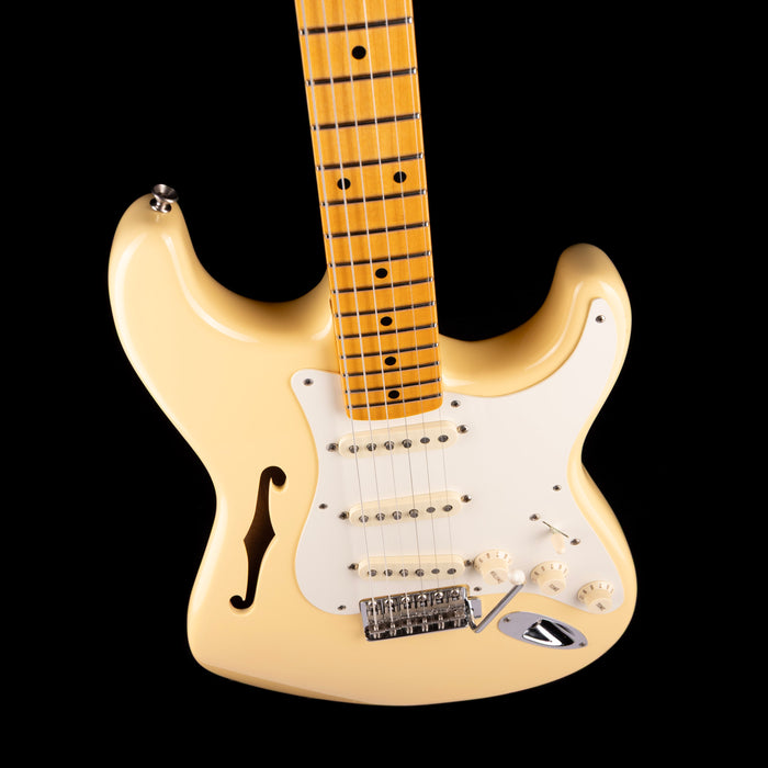 Pre Owned 2018 Fender Eric Johnson Thinline Stratocaster Vintage White With Gig Bag
