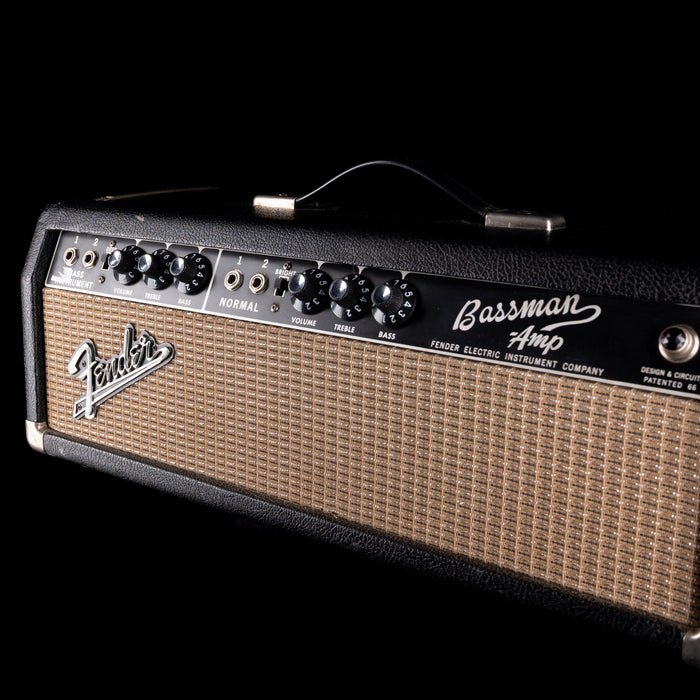 Vintage 1965 Fender Bassman Guitar Amp Head With Cover
