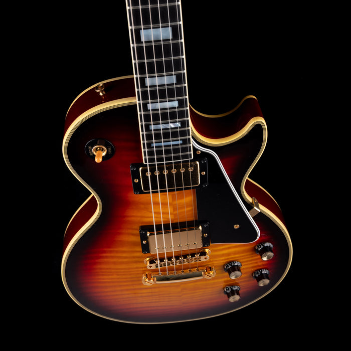 Pre Owned Gibson Custom Shop '68 Reissue Les Paul Custom Figured Tri-Burst With OHSC