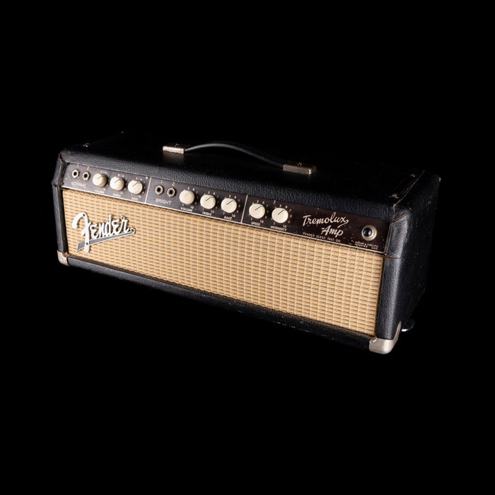 Vintage 1962 Fender Tremolux Guitar Amp Head and 2x10 Cabinet Black