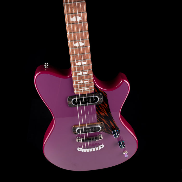 Powers Electric A-Type Hardtail Aubergine Ruby Star with Soft Case