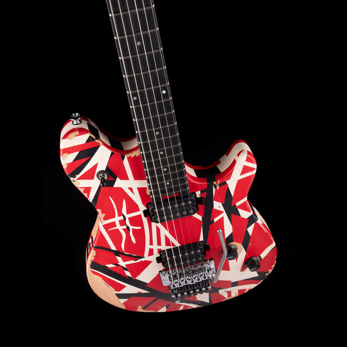 EVH Limited Edition Wolfgang Special Striped Series Aged Red, Black, and White with Gig Bag