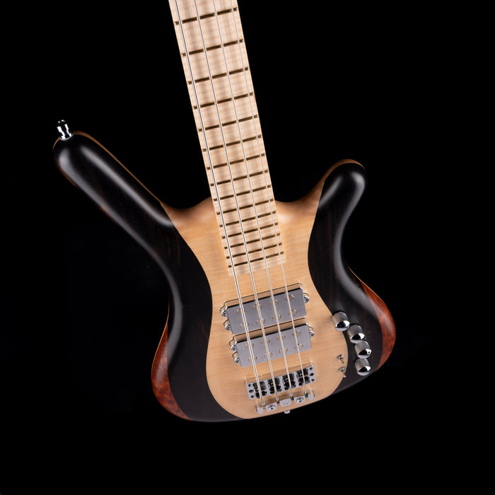 Pre-Owned 2016 Warwick Custom Shop Masterbuilt Corvette $$ Bass Flamed Maple & Bubinga With Gig Bag