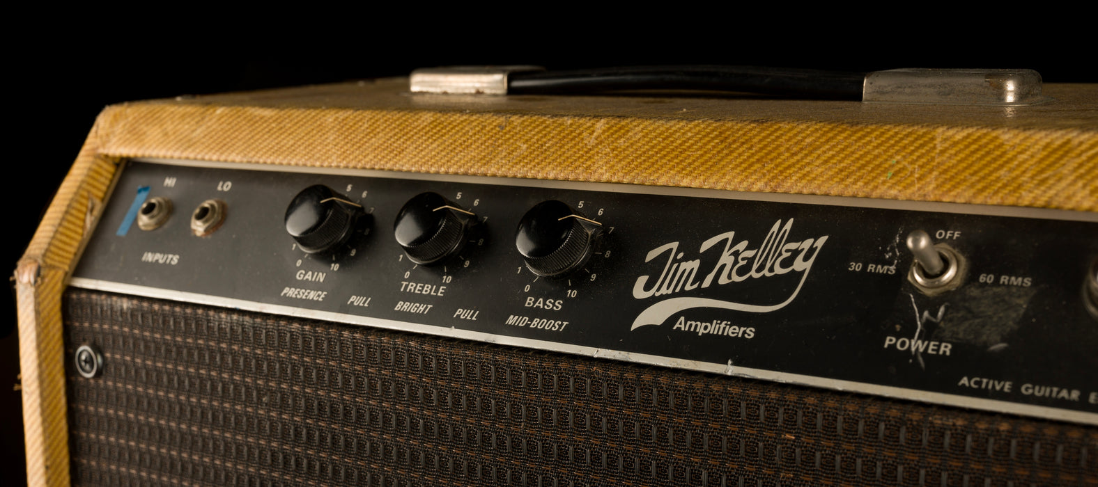 Pre Owned 1979 Jim Kelley 30/60 Reverb Guitar Amp Combo Tweed