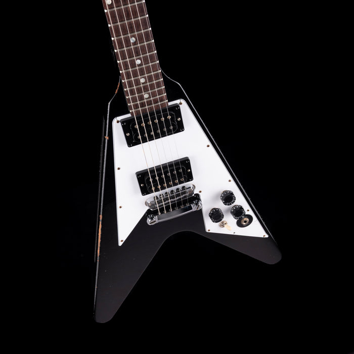Pre-Owned Gibson Custom Shop Kirk Hammett Metallica Museum 1979 Flying V Black With OHSC