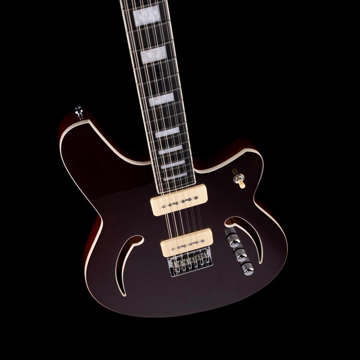 Reverend Airwave 12-String Electric Guitar - Metallic Bordeaux