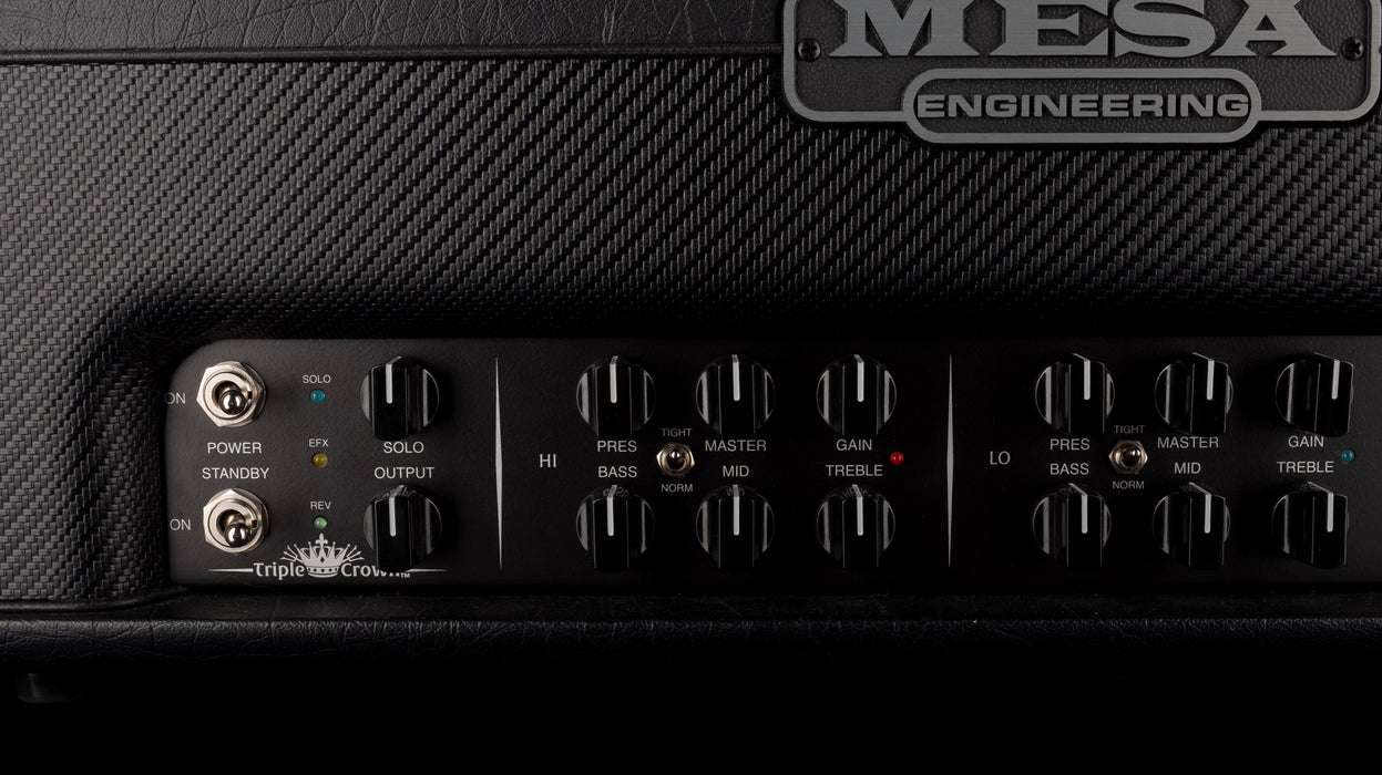 Pre Owned 2017 Mesa-Boogie Triple Crown TC-50 Black Guitar Amp Head with Footswitch and Cover