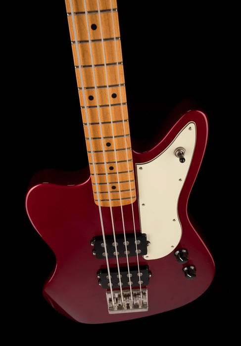Used Fender Pawn Shop Reverse Jaguar Bass Candy Apple Red