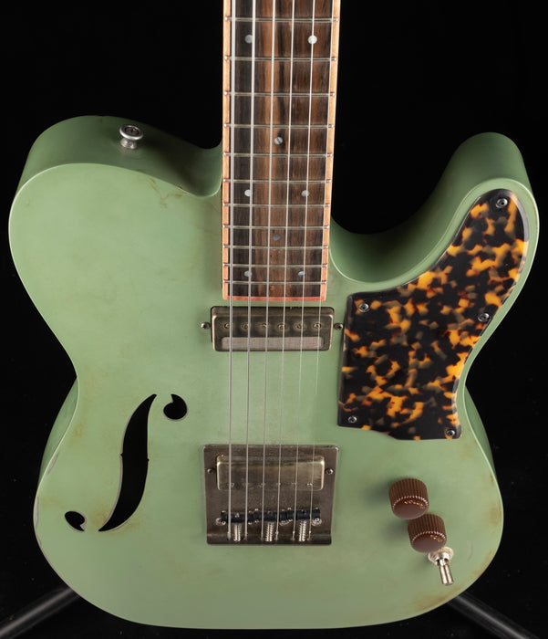 Pre Owned Mule Resophonic Guitars Mulecaster Green With HSC