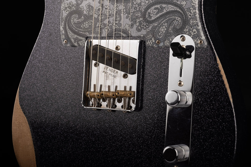 Used Fender Brad Paisley Road Worn Esquire Black Sparkle With Gig Bag