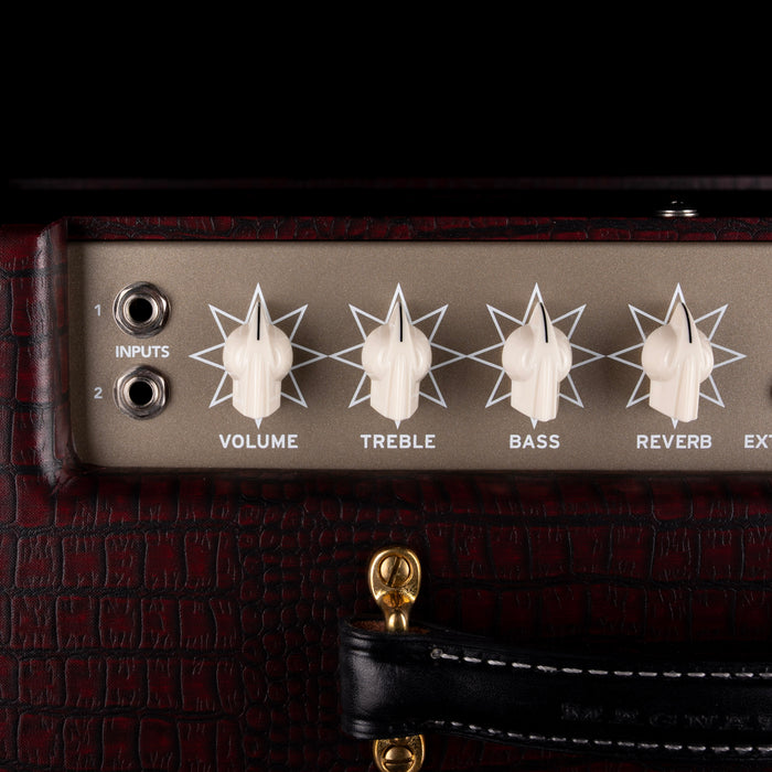 Magnatone Point to Point Varsity Reverb Cathedral Burgundy Guitar Amplifier Combo with Cover