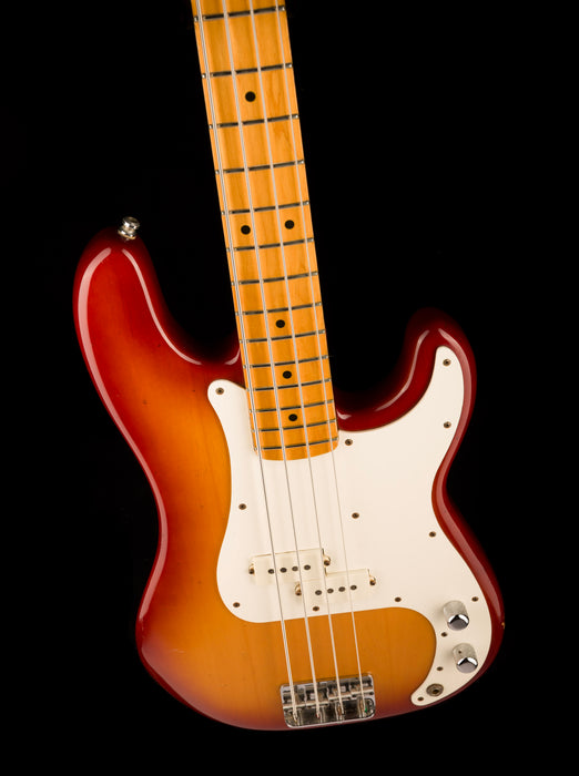 Vintage 1983 Fender Precision Bass Maple Neck Cherry Sunburst With Gig Bag