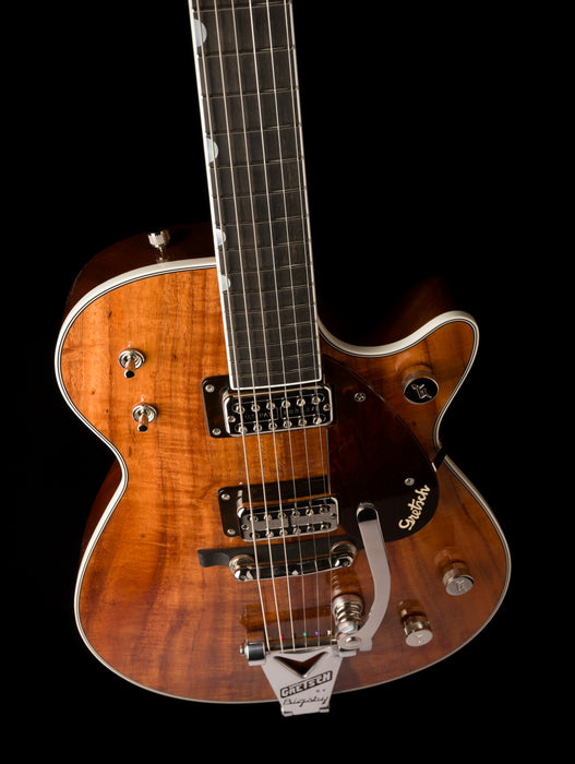 Gretsch Custom Shop Masterbuilt G6128CS-59 Koa Duo Jet With Case.