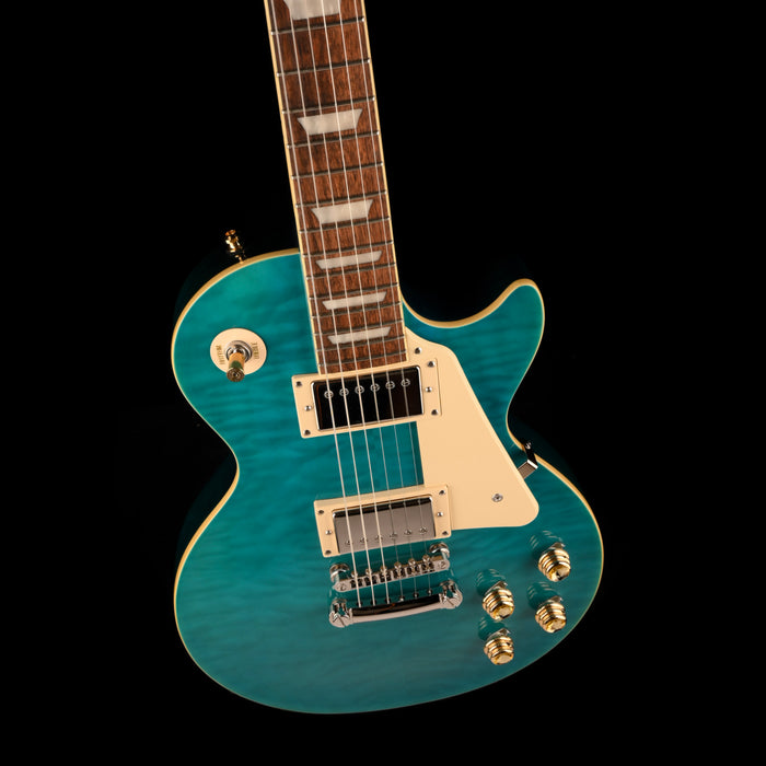 Pre Owned Epiphone Les Paul ‘60s Quilt Top Trans Blue With Gig Bag