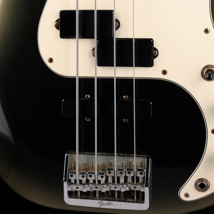 Pre Owned 1989 Fender Precision Bass Plus Black Pearl Burst With Gig Bag