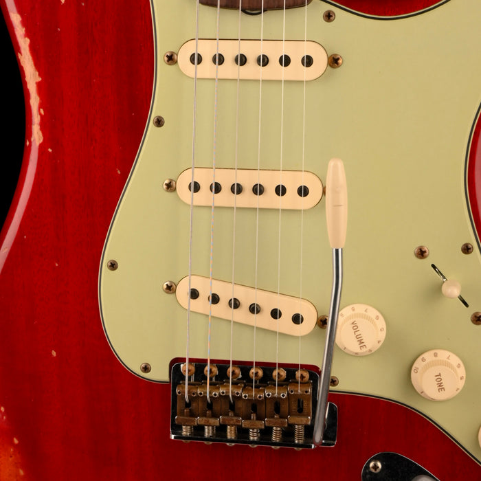 Fender Custom Shop 1963 Stratocaster Mahogany Relic Crimson Red Transparent