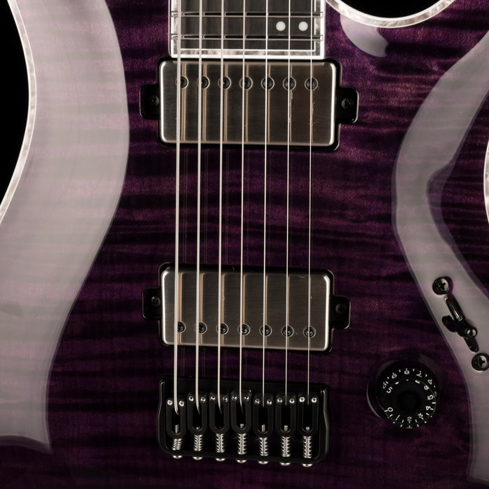 Mayones Regius Core 7 String Flame Top Dirty Purple Gloss Finish Guitar With Case