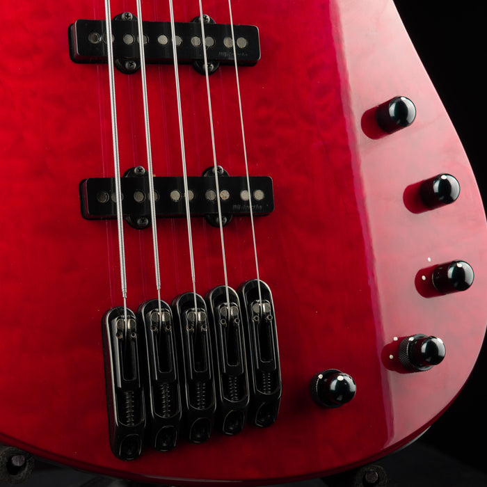 Pre Owned 2005 Parker Fly Bass 5-String Transparent Red With Gig Bag