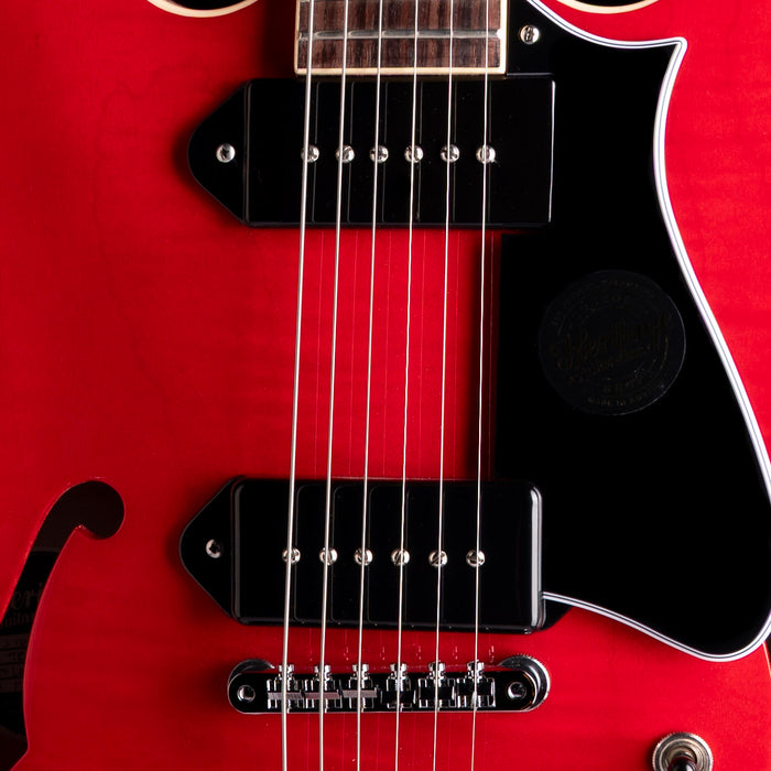 Heritage H-530 Hollow Trans Cherry Electric Guitar with Case