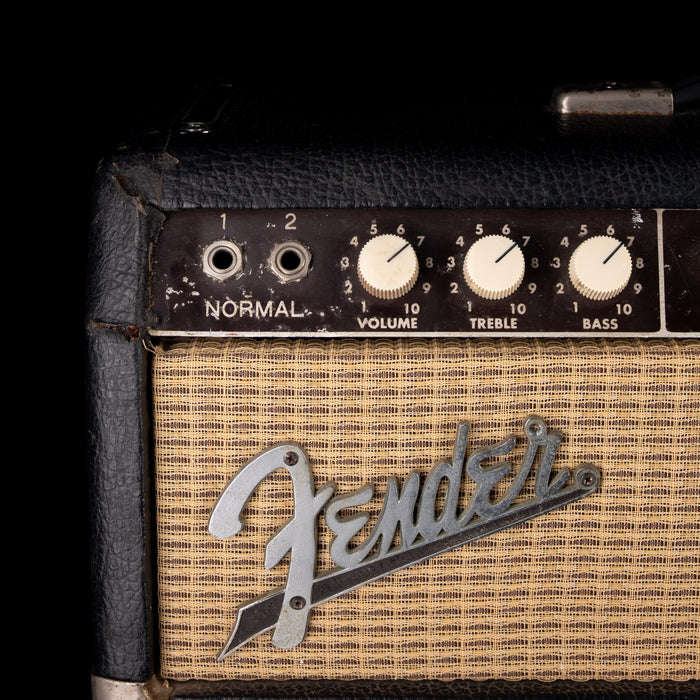 Vintage 1962 Fender Tremolux Guitar Amp Head and 2x10 Cabinet Black